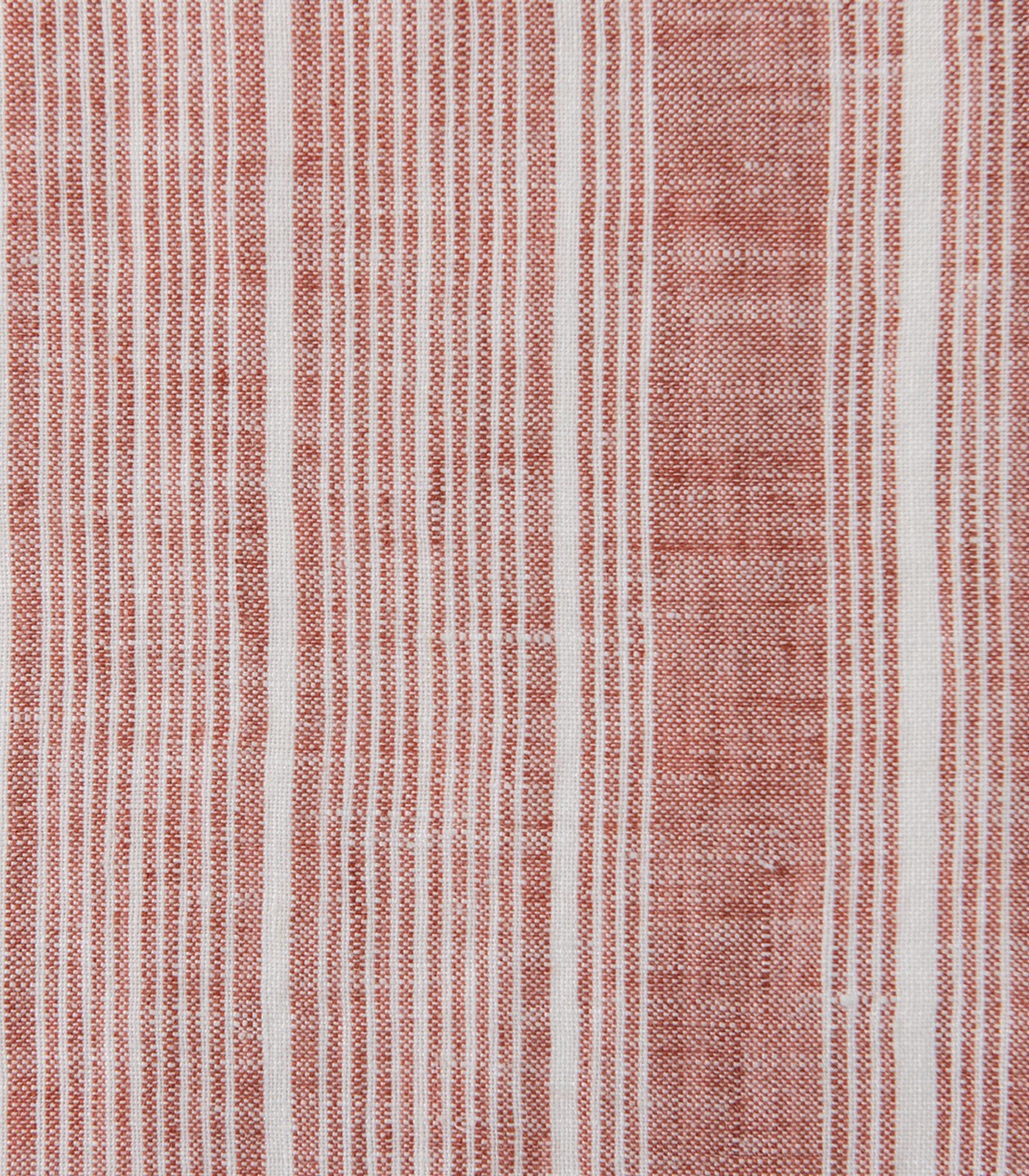 Linen Pillow Cases (pair) - European - Rust Stripe
