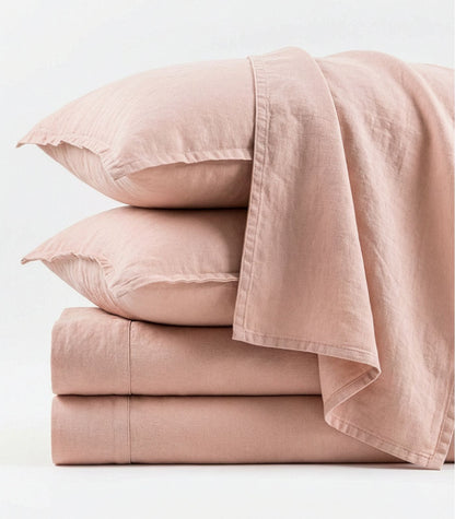 Linen Sheet Set - Terracotta Blush