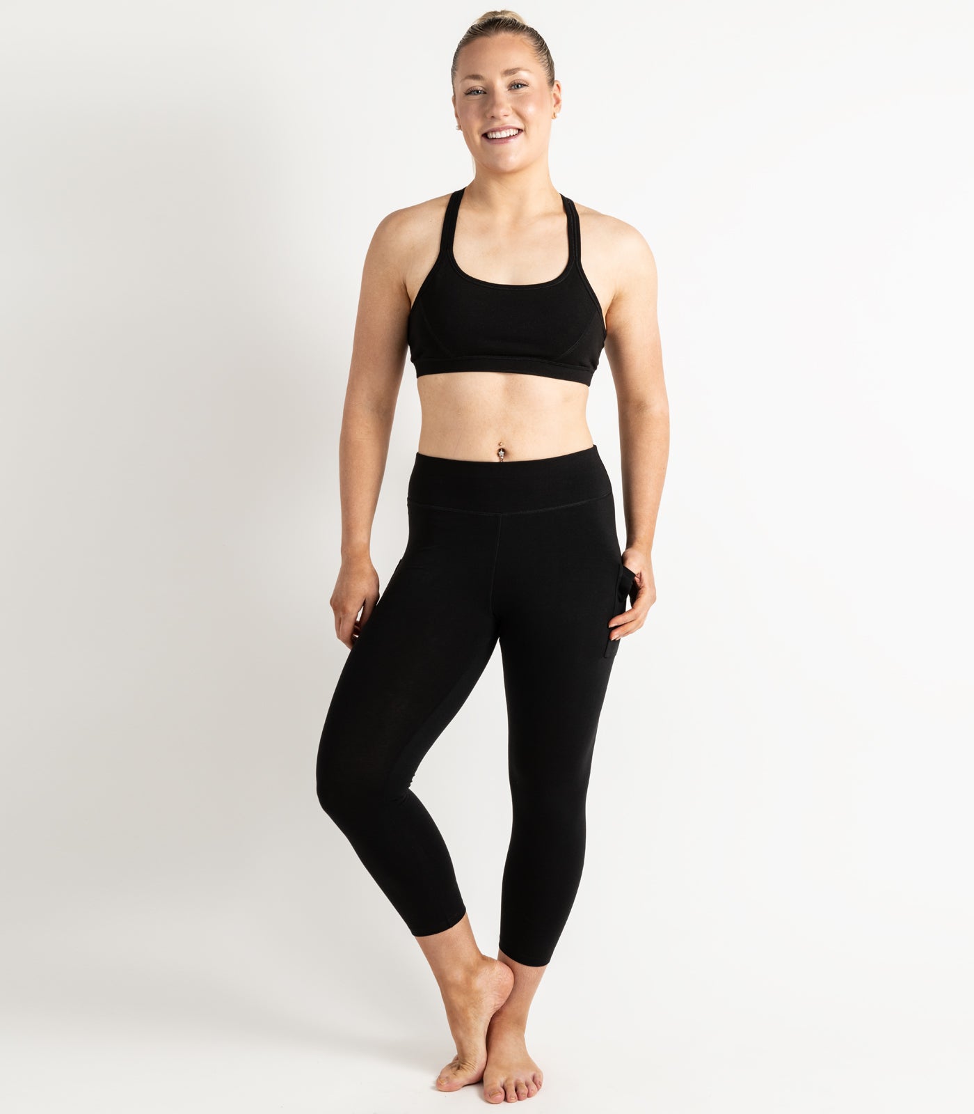Pocket 3/4 Leggings - Black