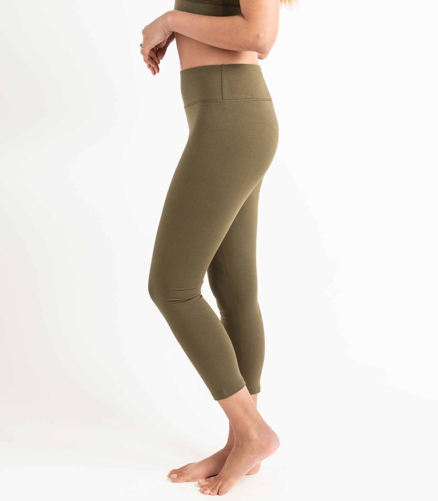 3/4 Leggings - Dark Olive
