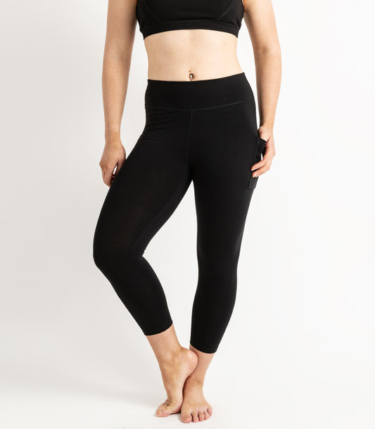Pocket 3/4 Leggings - Black