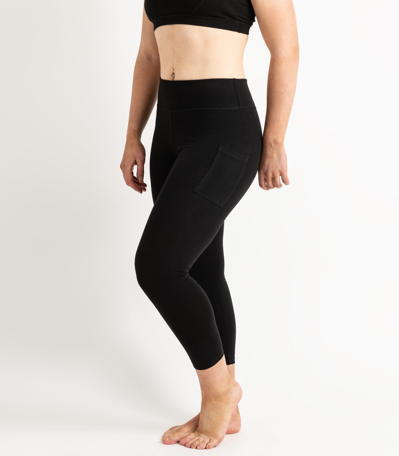 Pocket 3/4 Leggings - Black