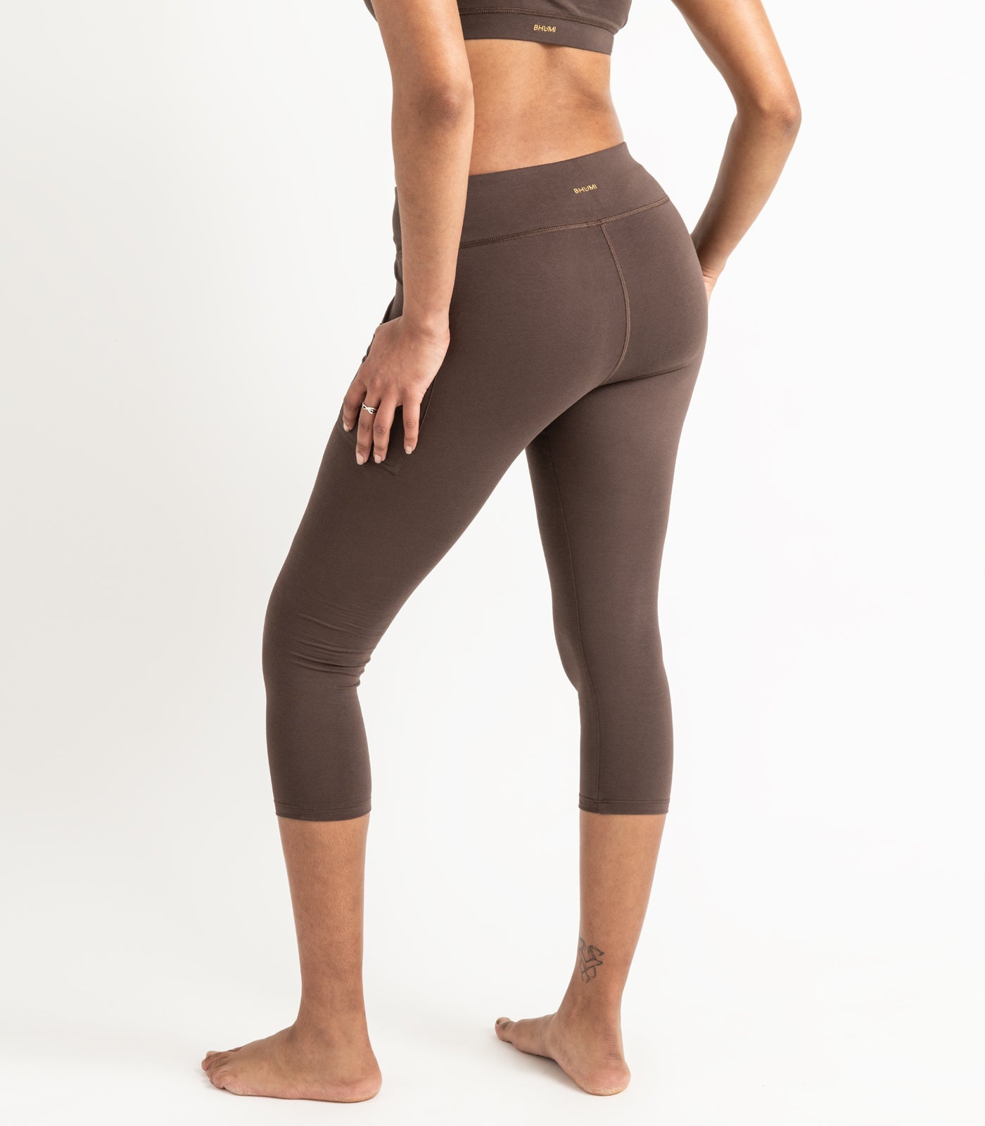 Pocket 3/4 Leggings - Chocolate Martini
