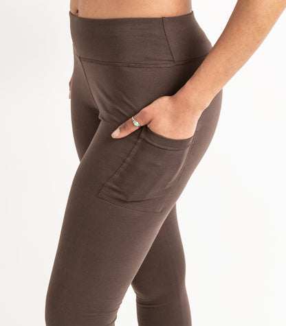 Pocket 3/4 Leggings - Chocolate Martini