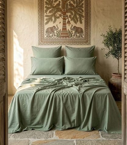 Percale Sheet Set - Sage