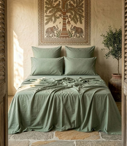 Percale Sheet Set - Sage