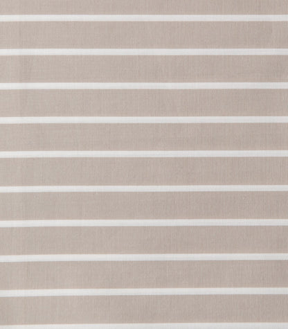 Bhumi Organic Cotton - Fitted - Percale Sheet - Stripe - Golden Taupe