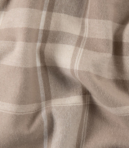 Bhumi Organic Cotton - Flannelette Sheet Set - Golden Taupe Plaid