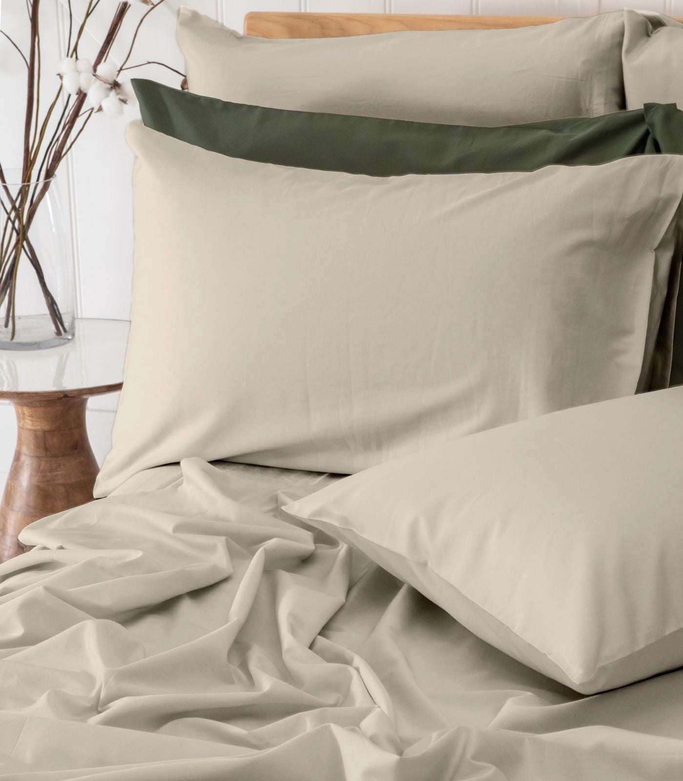 Bhumi Organic Cotton - Sateen Sheet Set - Oatmeal