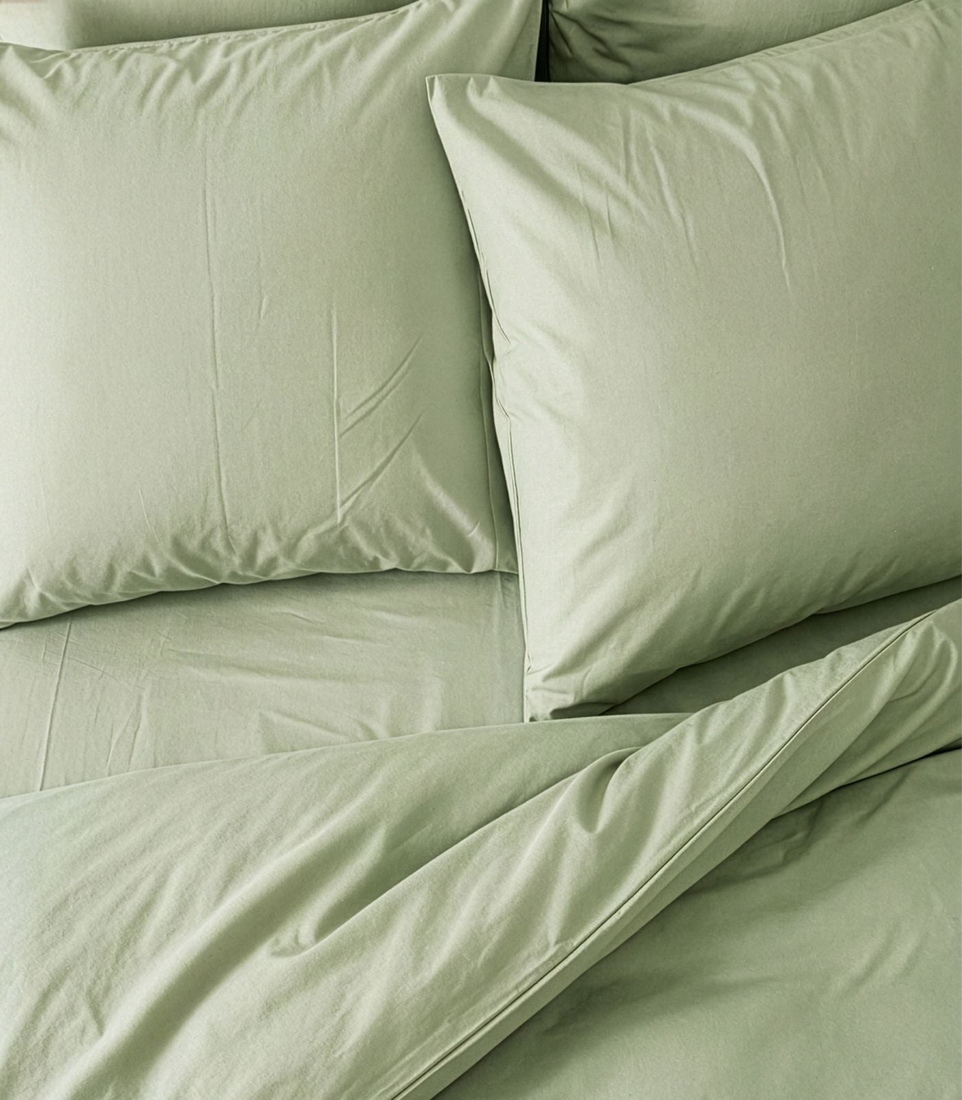 Percale Quilt Set - Sage