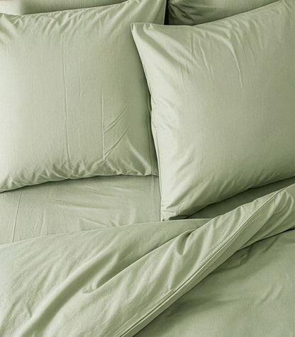 Percale Quilt Set - Sage