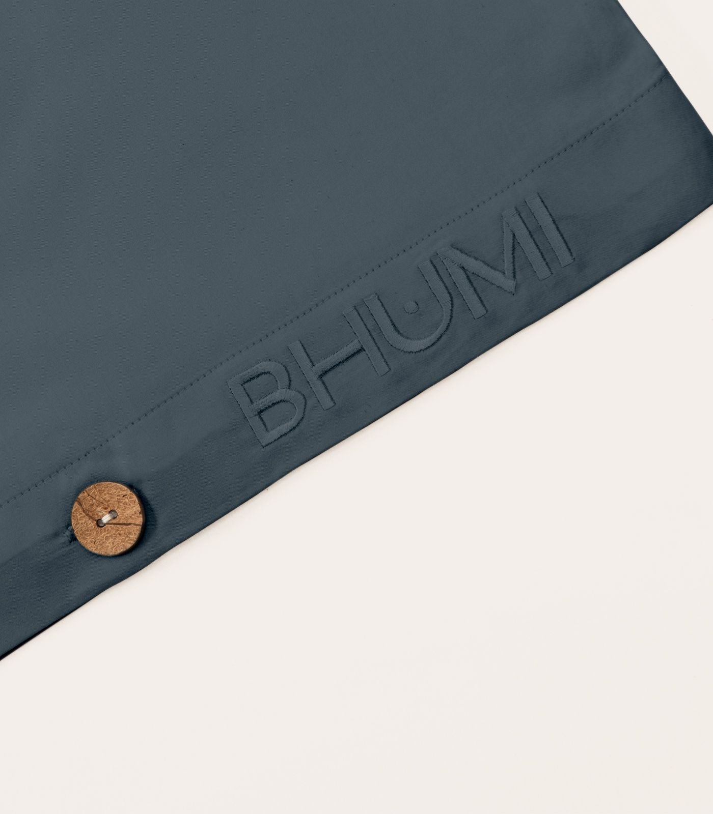 Bhumi Organic Cotton - Sateen Plain Quilt Cover - Orion Blue