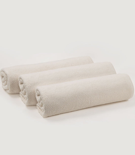 Bhumi Organic - Divinely Plush Twill Bath Sheet (3 Pack) - Natural