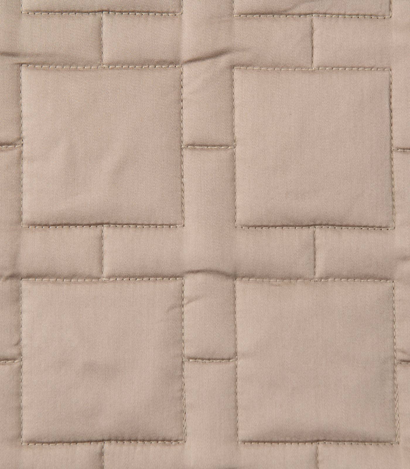 Bhumi Organic Cotton - Quilted Blanket - Lattice Design - Gold Taupe