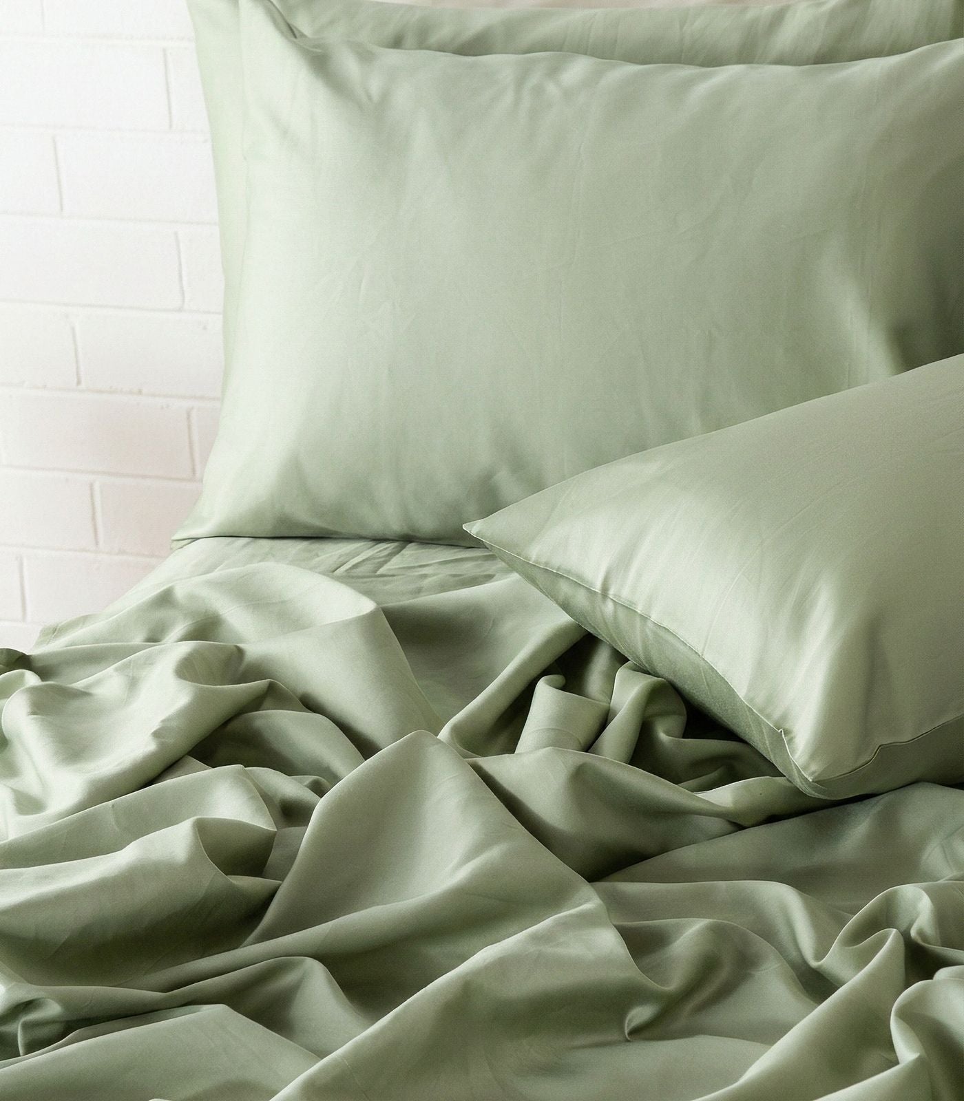Percale Pillow Cases - Sage