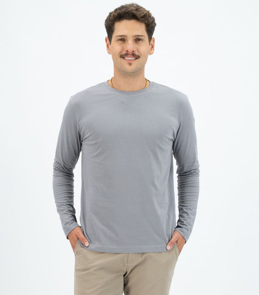 Bhumi Organic Cotton - Men's Basic Long Sleeve Shirt - Titanium