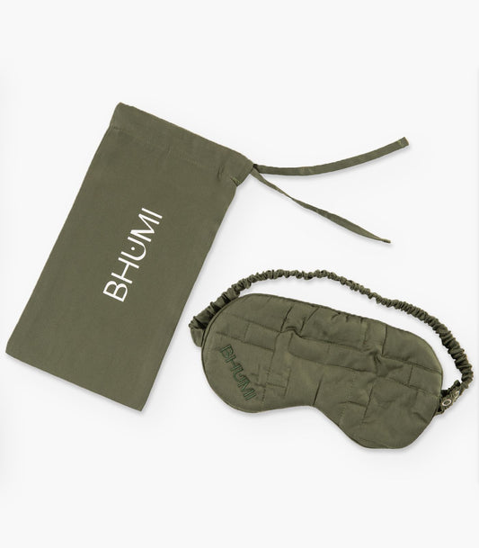 Bhumi Organic Cotton - Sleep Mask - Bronze Green