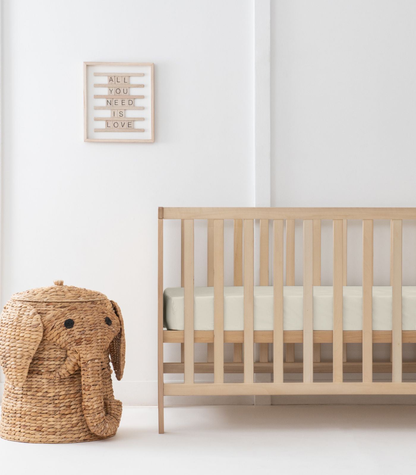 Bhumi Organic Cotton - Fitted Cot Sheet - Last Chance - Ice