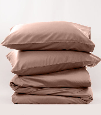 Bhumi Organic Cotton - Sateen Plain Quilt Cover - Dusty Rose