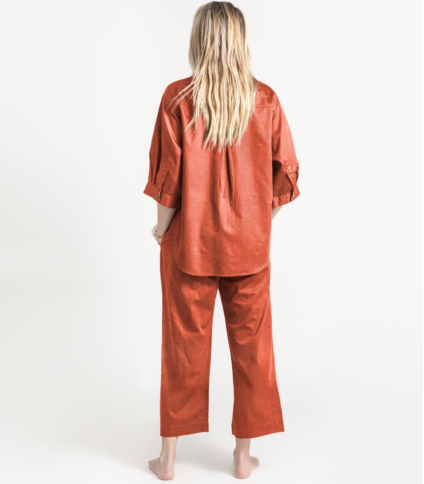 Bhumi Organic Cotton - Sateen 3/4 PJ Set - Rust