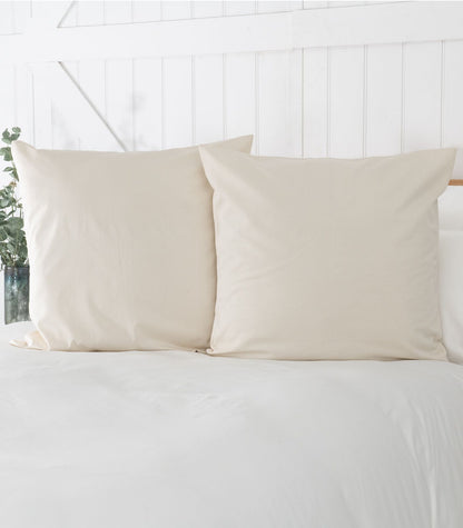Bhumi Organic Cotton - Sateen Pillow Cases (pair) - European - Natural