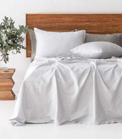 Bhumi Organic Cotton - Sateen Sheet Set - Glacier