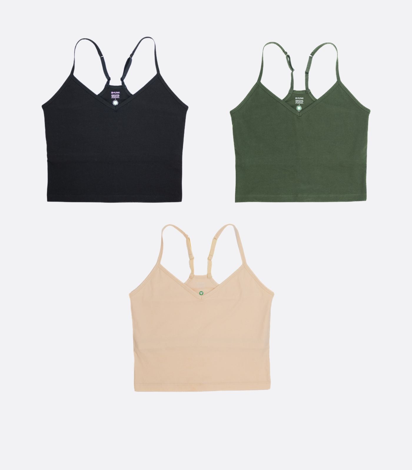 Bhumi Organic Cotton - Cropped Bra Top (3 Pack)