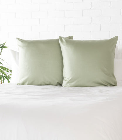 European Percale Pillow Cases - Sage