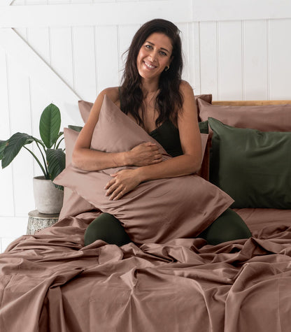 Bhumi Organic Cotton - Sateen Pillow Cases (Pair) - Dusty Rose