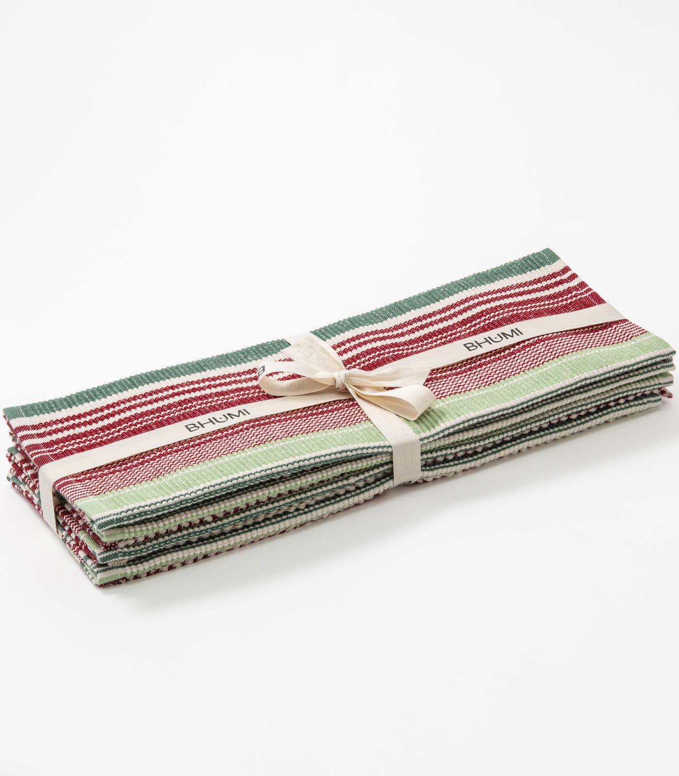 Candy Cane Ribbed Placemat & Napkin Set