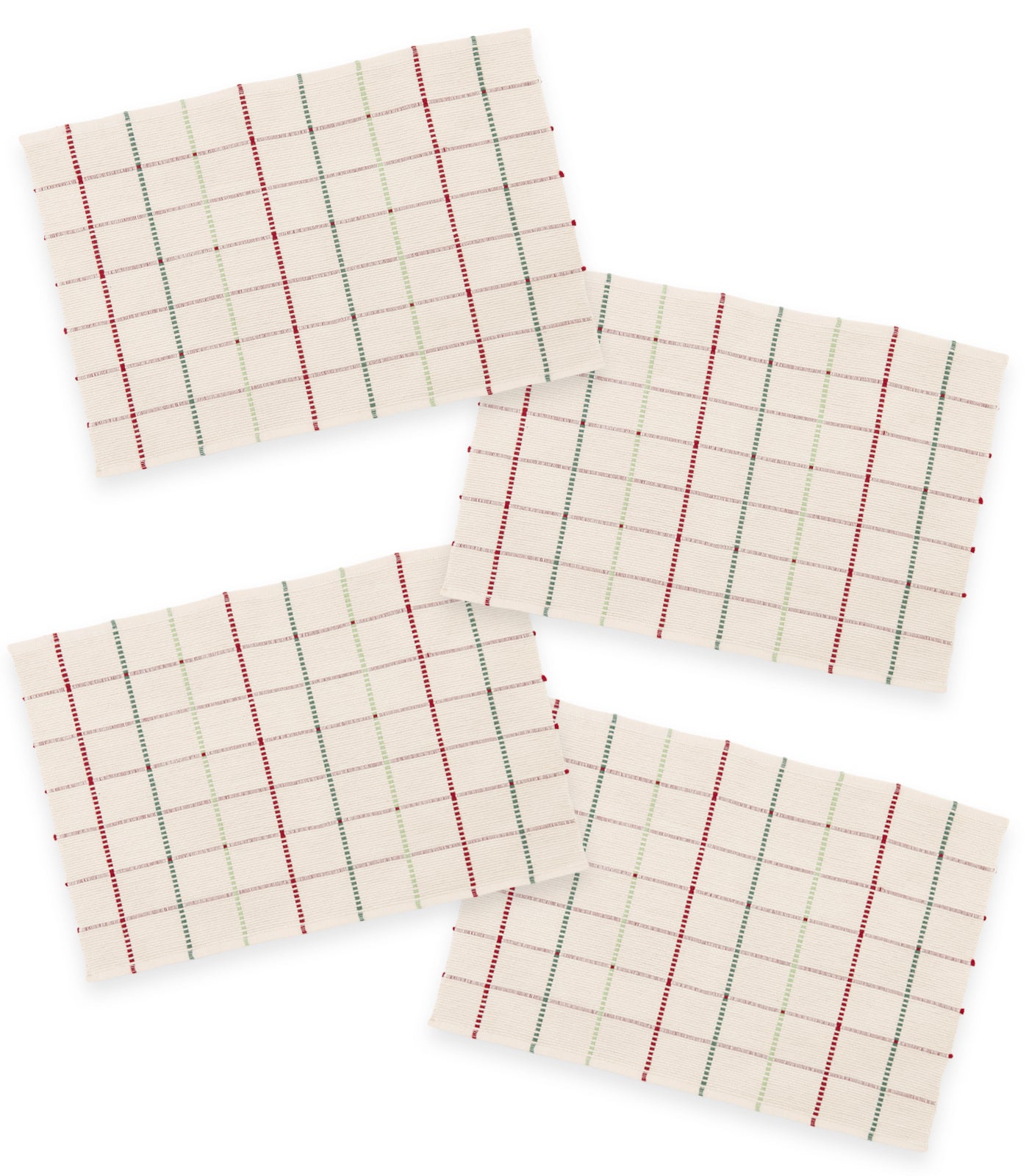 Square Pattern Ribbed Placemat & Napkin Set