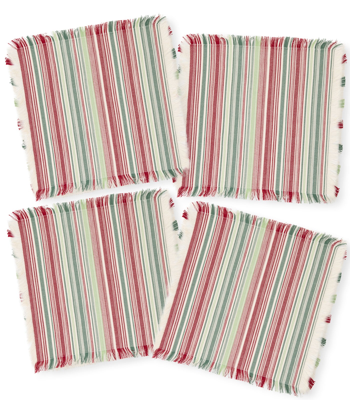 Candy Cane Ribbed Placemat & Napkin Set
