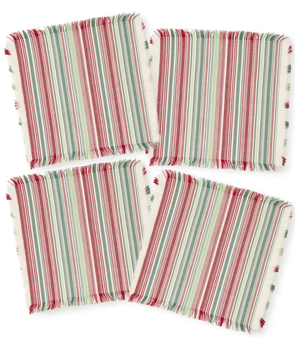 Candy Cane Ribbed Placemat & Napkin Set