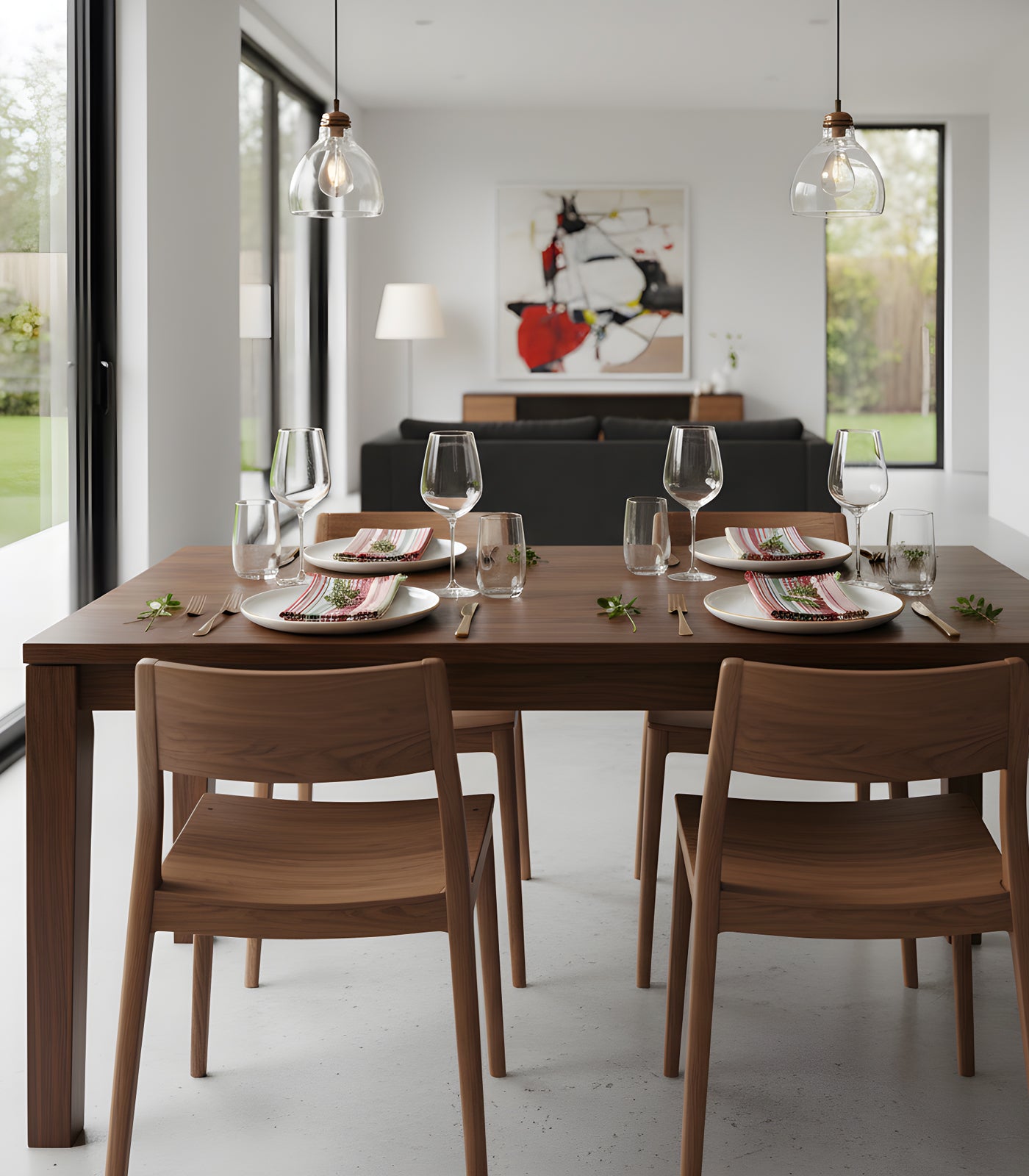 Candy Cane Ribbed Placemat & Napkin Set