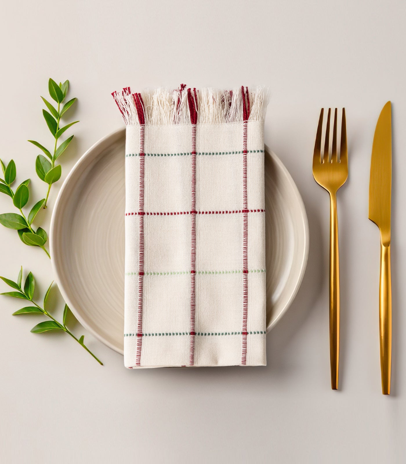 Square Pattern Ribbed Placemat & Napkin Set