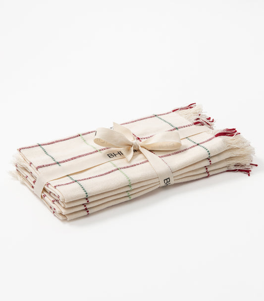 Square Pattern Ribbed Placemat & Napkin Set