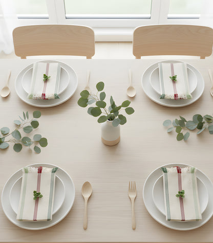 Stripe Ribbed Placemat & Napkin Set