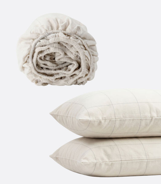 Organic Cotton Flannelette Starter Bundle - Windowpane
