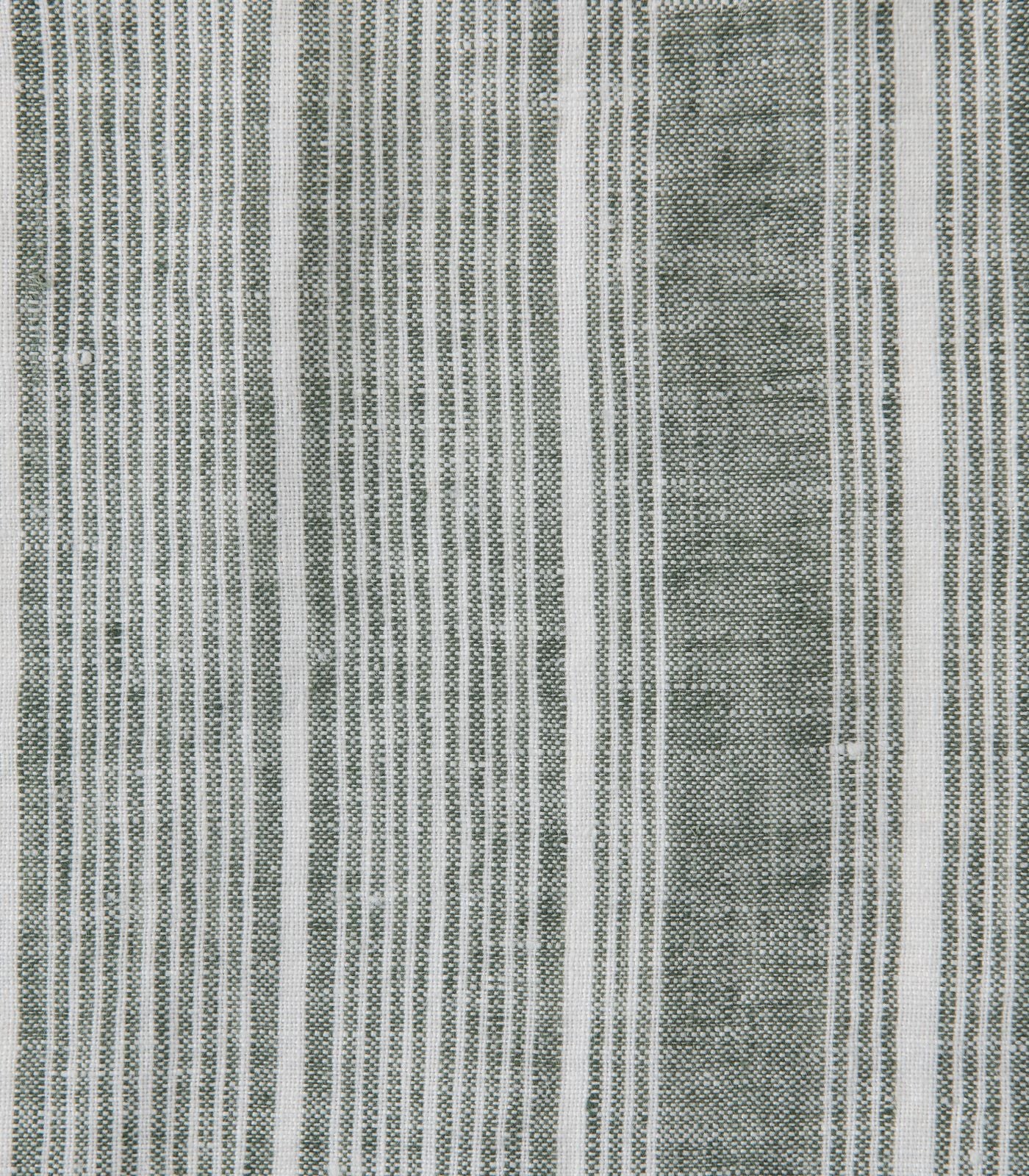 Bhumi Organic Cotton - Linen Fitted Sheet - Bronze Green Stripe