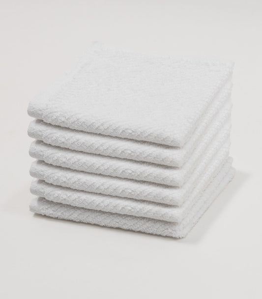 Bhumi Organic Cotton - Gentle On The Skin Twill Wash Cloth (6 Pack) - White