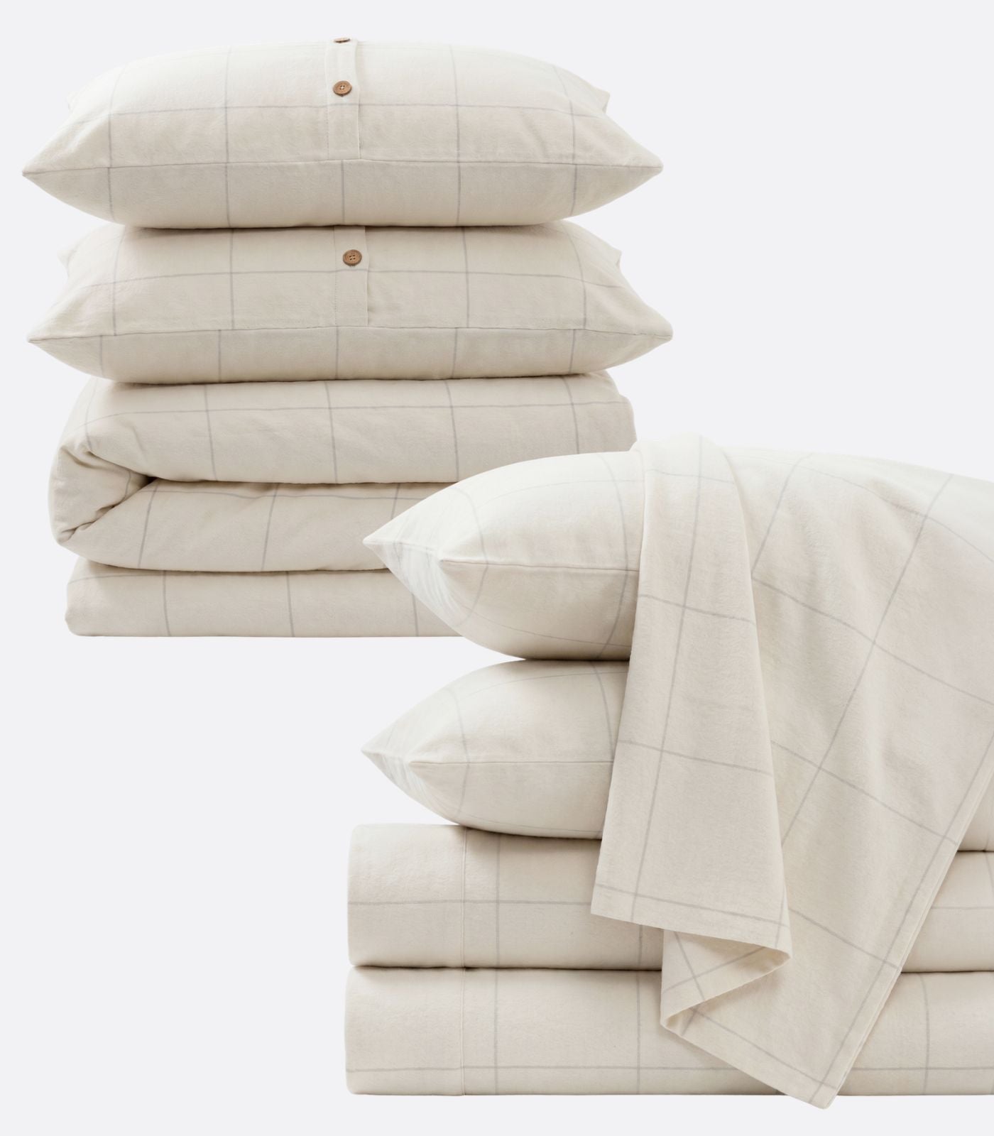 Organic Cotton Flannelette Essentials Bundle - Windowpane