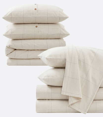 Organic Cotton Flannelette Essentials Bundle - Windowpane