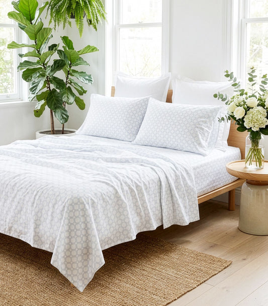 Percale Sheet Set - Limited Edition - Small Dot Blue