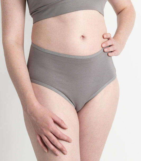 Bhumi Organic Cotton - Hi Cut Brief (2 Pack) - Titanium