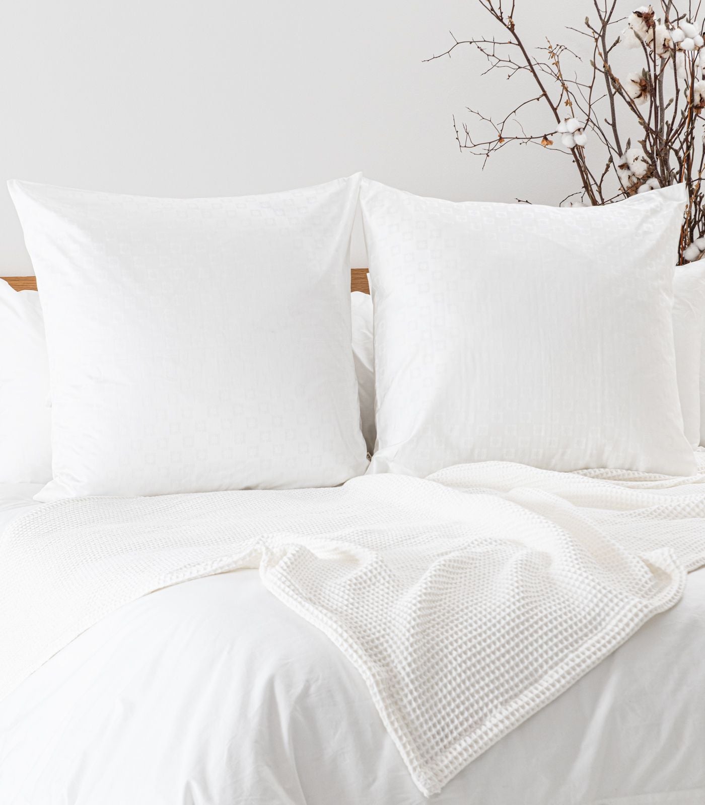 Bhumi Organic Cotton - Sateen Sheet Set - Jacquard - Square Jacquard