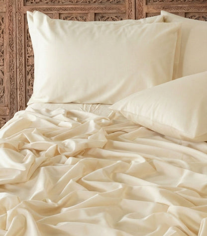 Bhumi Organic Cotton - Sateen Sheet Set - Natural