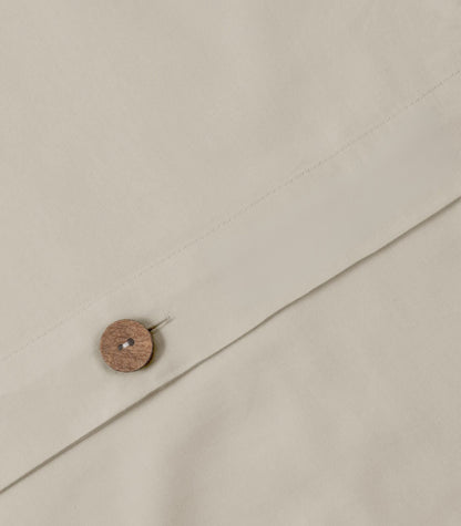 Bhumi Organic Cotton - Sateen Plain Quilt Cover - Oatmeal