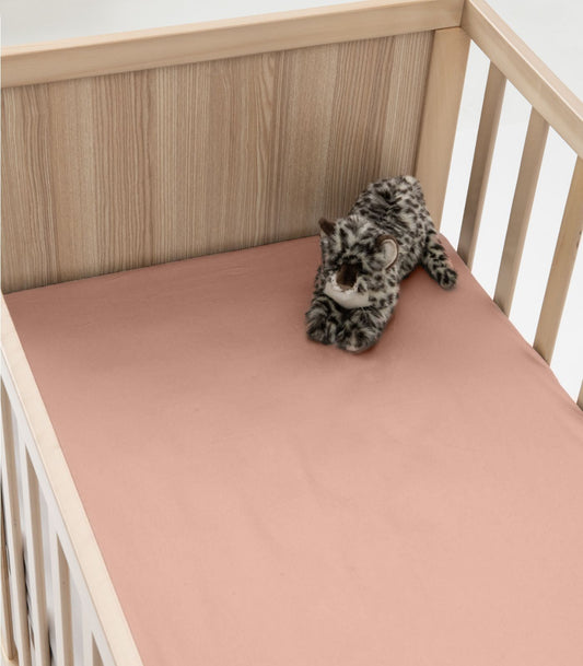 Bhumi Organic Cotton - Fitted Cot Sheet - Blush