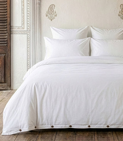 Percale Quilt Set - White