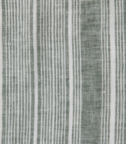 Linen Pillow Cases (pair) - European - Bronze Green Stripe